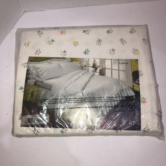 Vintage Springmaid New Old Stock Double Full Flat Sheet Copley USA Made Floral - Picture 5 of 6